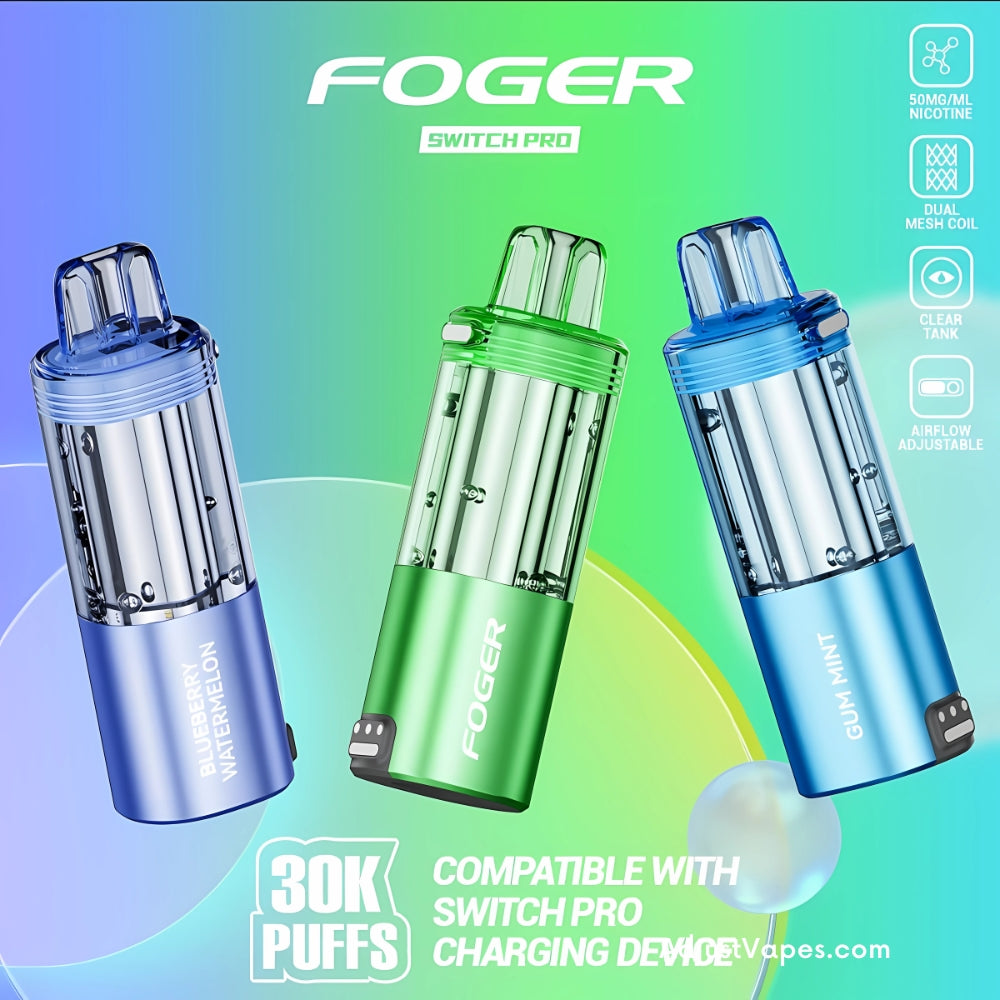 Foger Switch Pro Pods: 30K Flavor Puffs of Enjoyment Foger Switch Pro Pods: 30K Flavor Puffs of Enjoyment