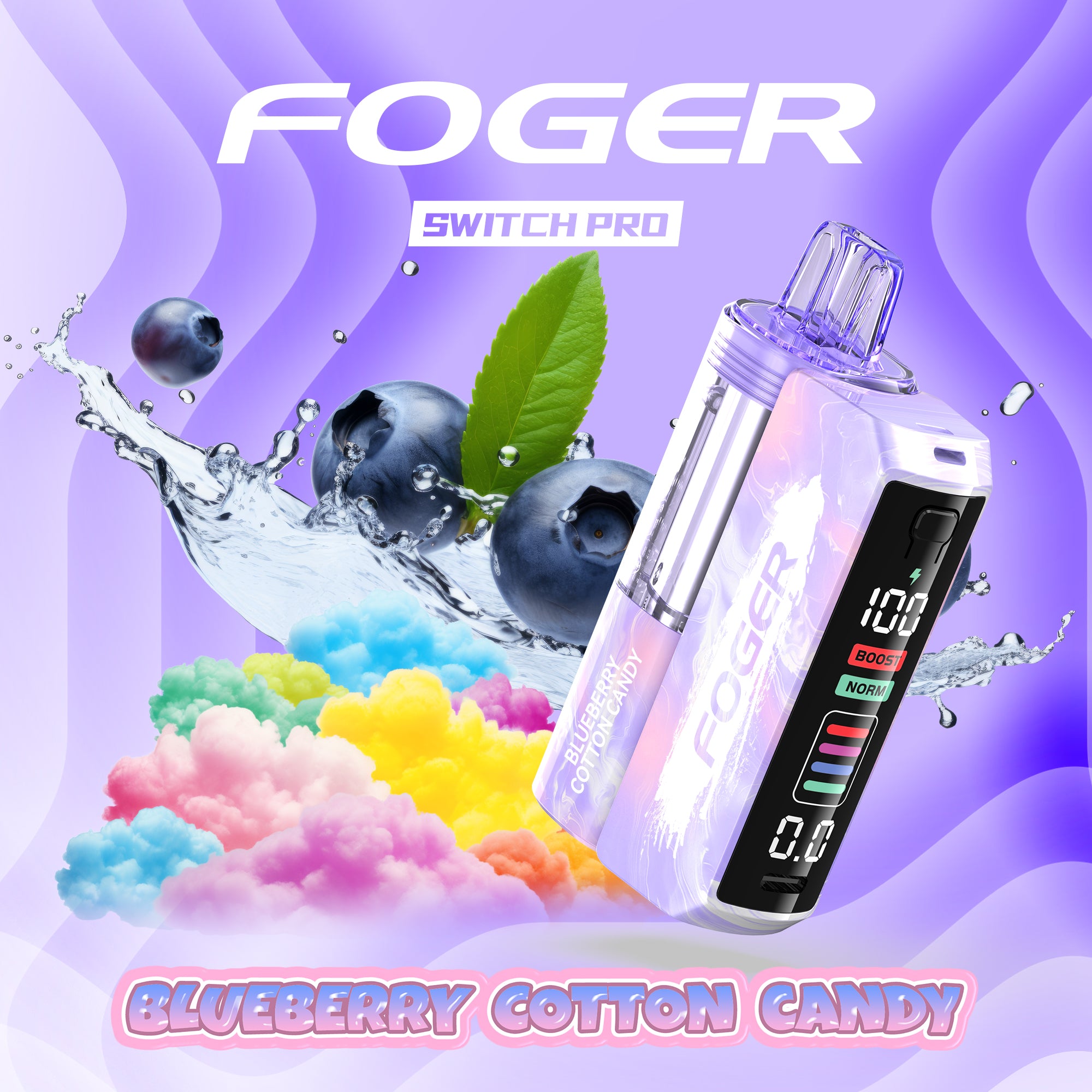 Blueberry Cotton Candy | Foger Switch Pro Kit 30K Puffs Blueberry Cotton Candy | Foger Switch Pro Kit 30K Puffs