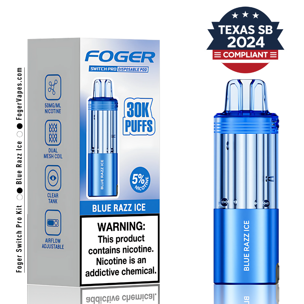 Blue Razz Ice – Texas Compliant Switch Pro Pod – Built in USA