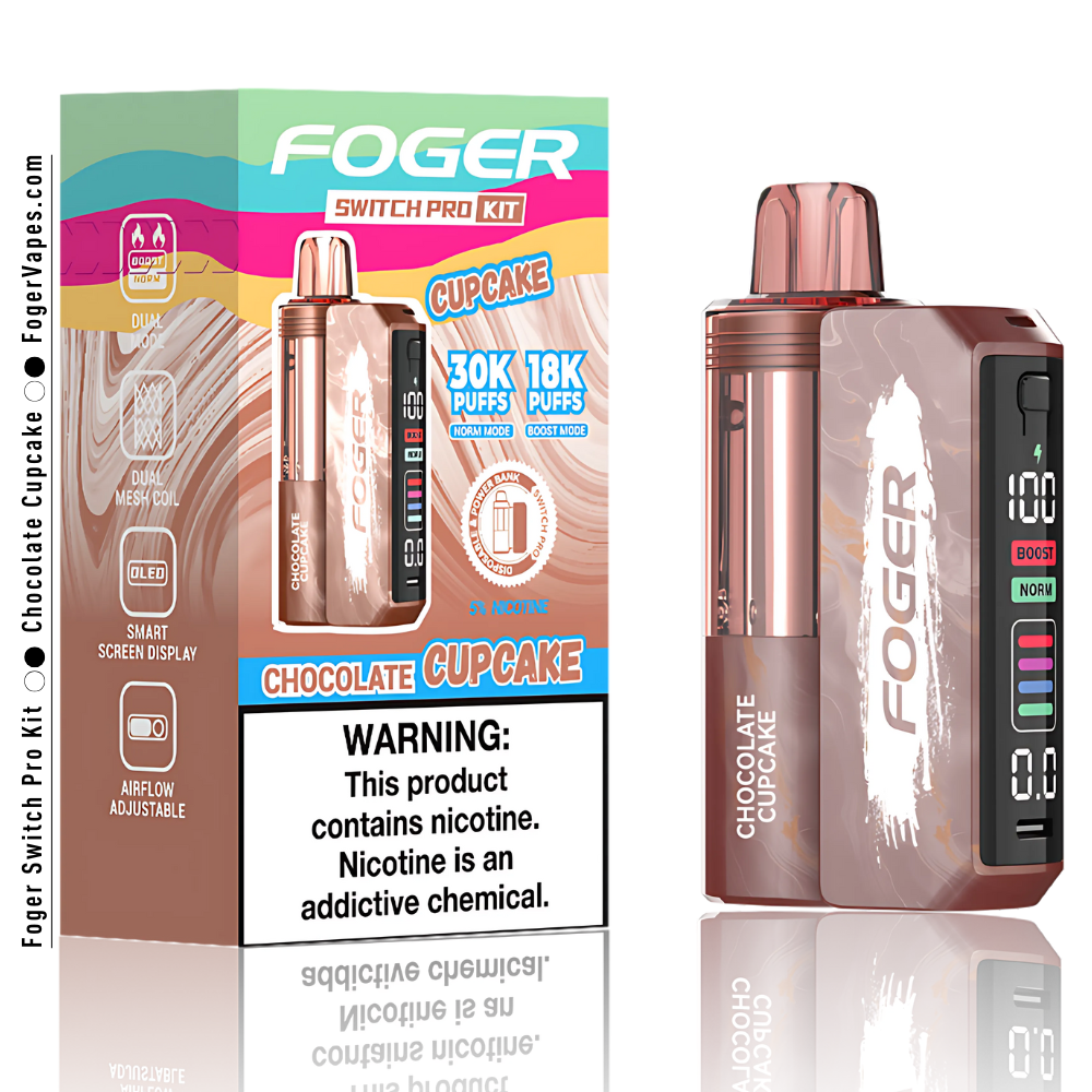 Foger Switch Pro Kit Chocolate Cupcake | 30K Puffs Foger Switch Pro Kit Chocolate Cupcake | 30K Puffs
