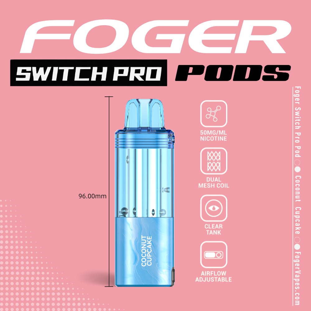 Foger Switch Pro Pod Coconut Cupcake | 30K Puffs Foger Switch Pro Pod Coconut Cupcake | 30K Puffs