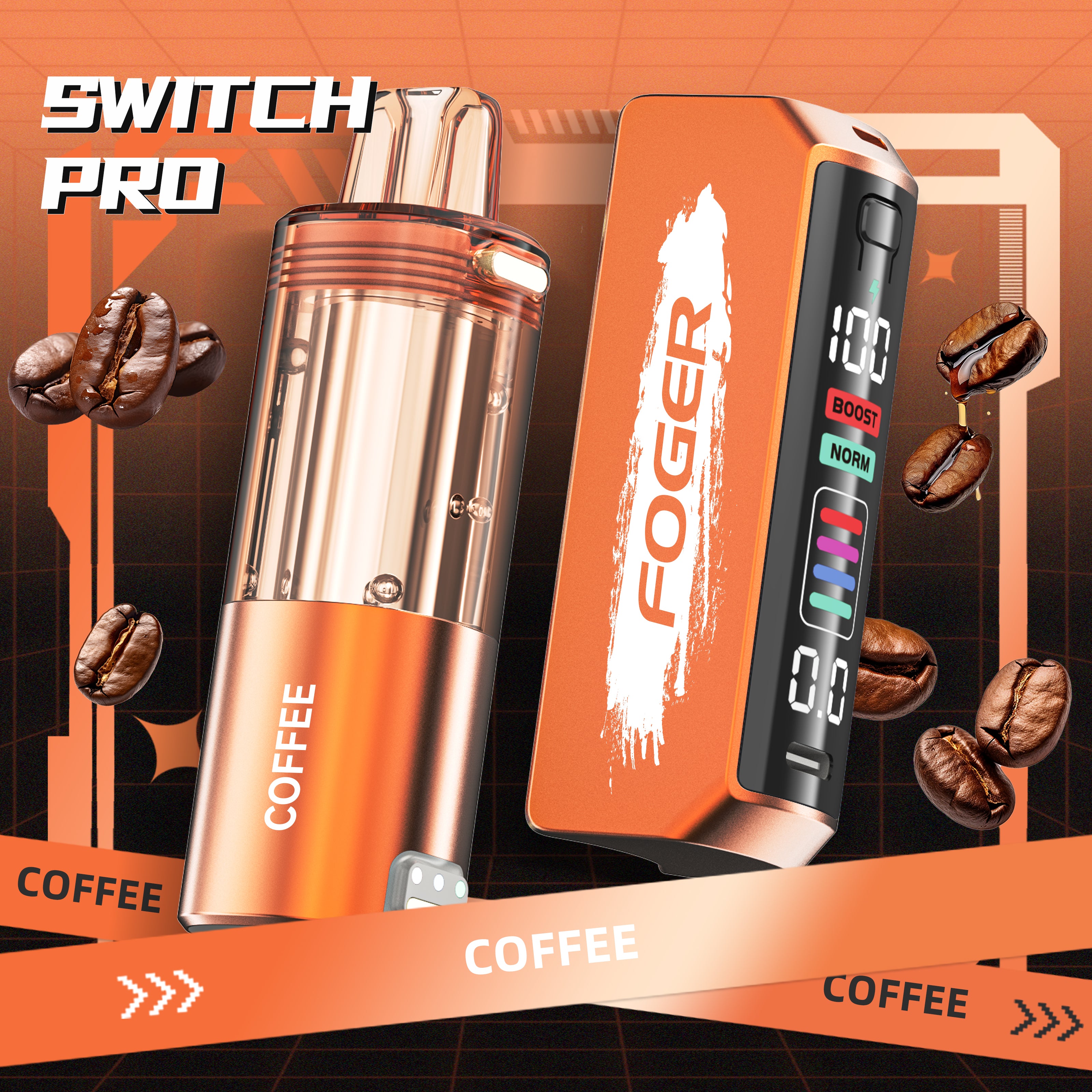 Experience Foger's Coffee Switch Pro Kit: 30K Aromatic Puffs Experience Foger's Coffee Switch Pro Kit: 30K Aromatic Puffs