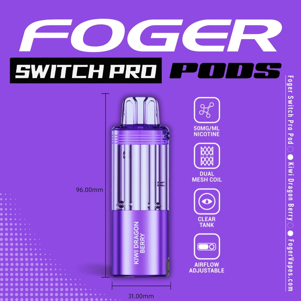 Kiwi Dragon Berry Foger Pods: 30K Puffs of Exotic Flavor Kiwi Dragon Berry Foger Pods: 30K Puffs of Exotic Flavor