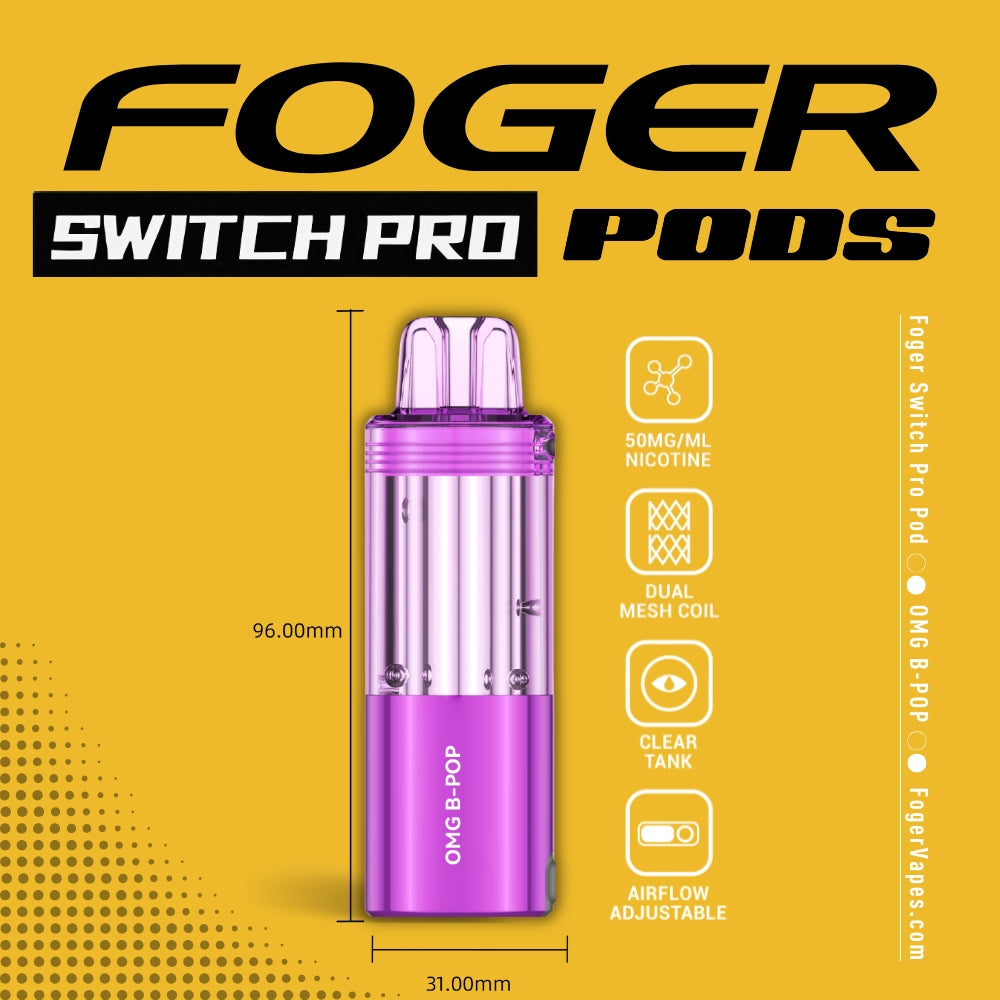 Foger Vapes: Discover OMG B-POP Switch Pro Pod 30K Puffs Foger Vapes: Discover OMG B-POP Switch Pro Pod 30K Puffs
