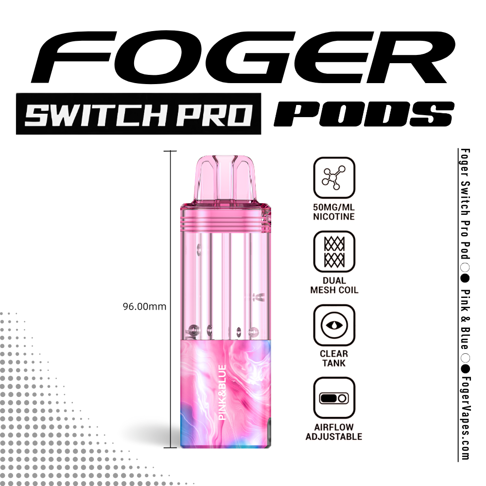 Foger Switch Pro Pod Pink & Blue | 30K Puffs Foger Switch Pro Pod Pink & Blue | 30K Puffs