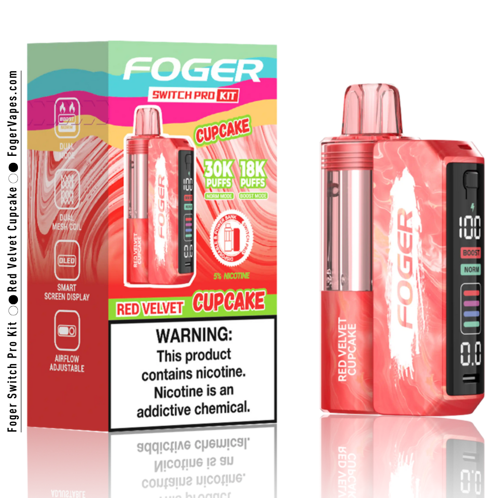Foger Switch Pro Kit Red Velvet Cupcake | 30K Puffs Foger Switch Pro Kit Red Velvet Cupcake | 30K Puffs