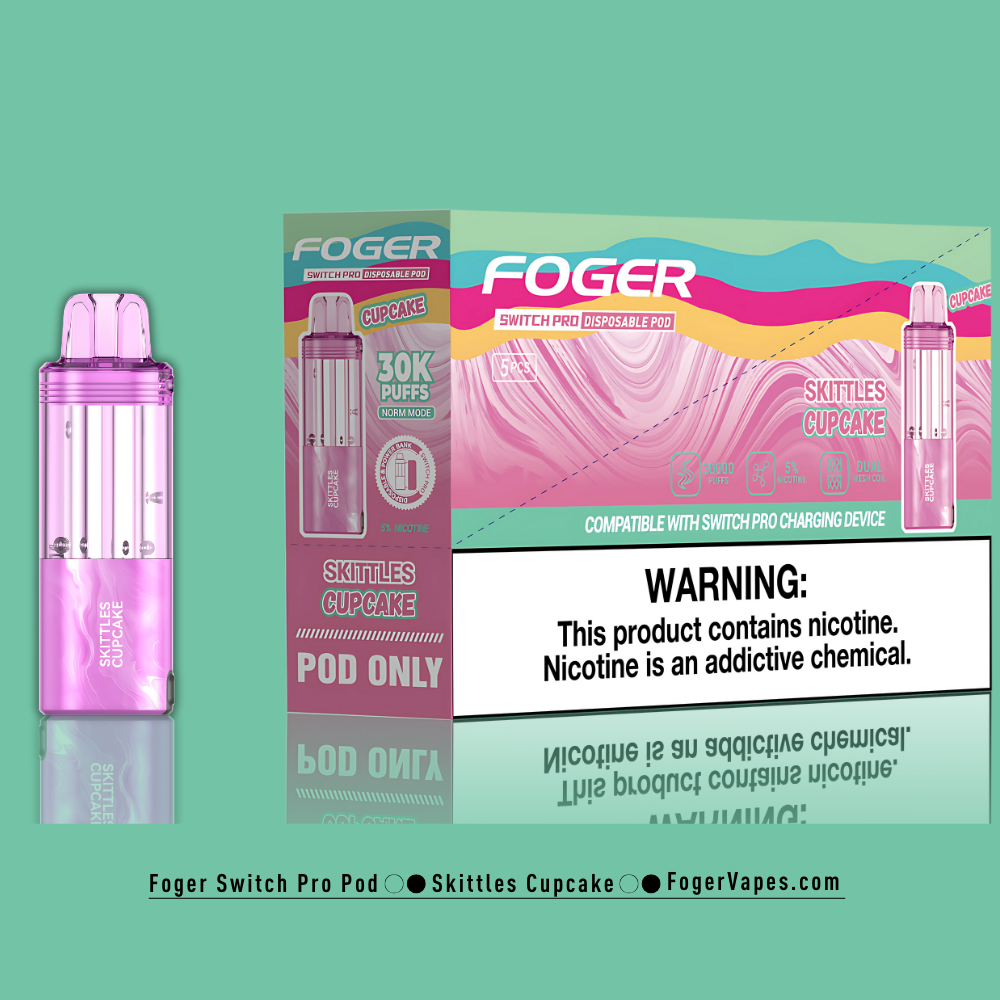 Skittles Cupcake – Foger Switch Pro Pod | 30K Puffs