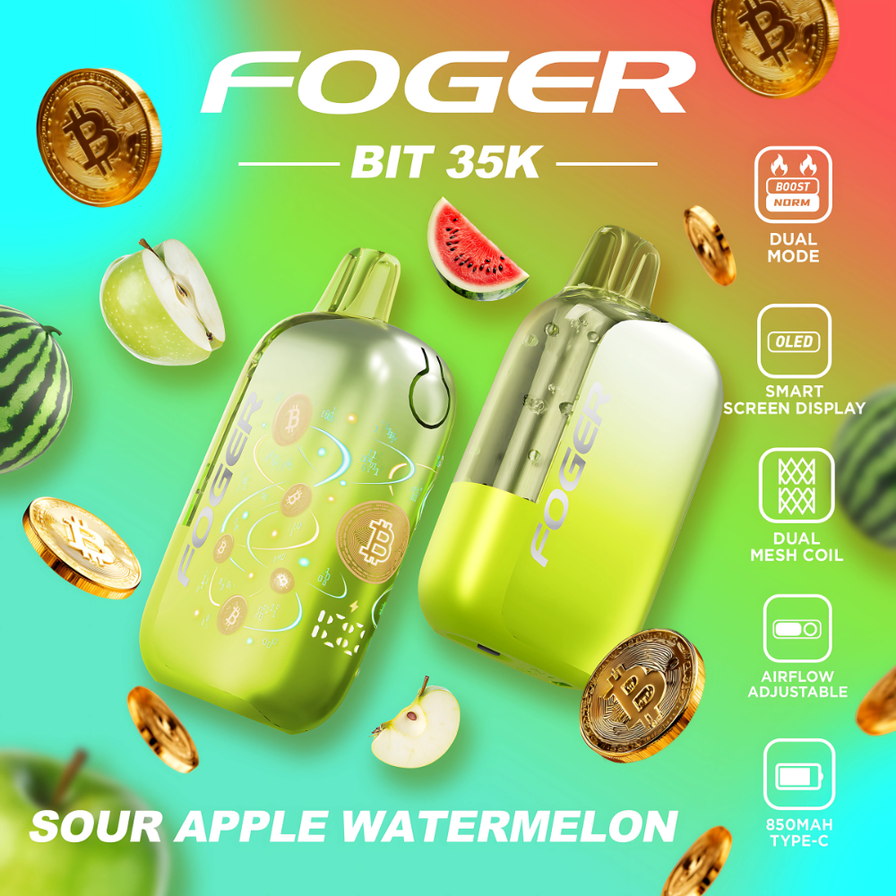 Foger Bit 35K: Sour Apple Watermelon Vape Flavor Foger Bit 35K: Sour Apple Watermelon Vape Flavor