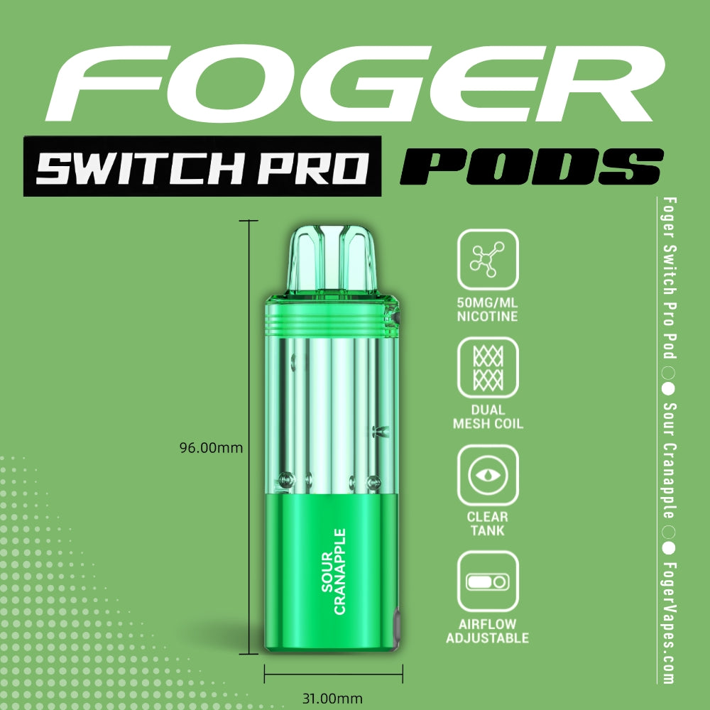 Discover Sour Cranapple Foger Switch Pro Pod: 30K Puffs! Discover Sour Cranapple Foger Switch Pro Pod: 30K Puffs!