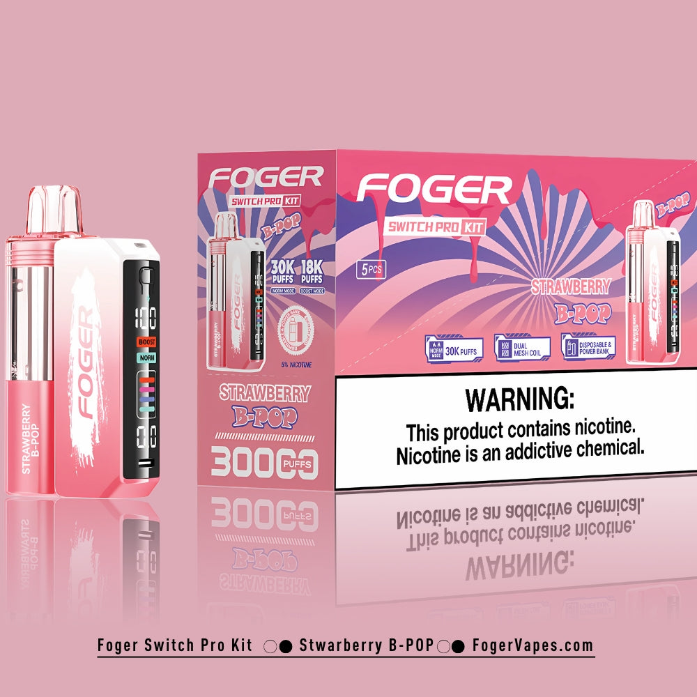 Strawberry B-POP Foger Switch Pro Kit 30K Puffs