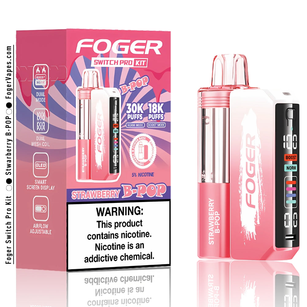Strawberry B-POP Foger Switch Pro Kit 30K Puffs