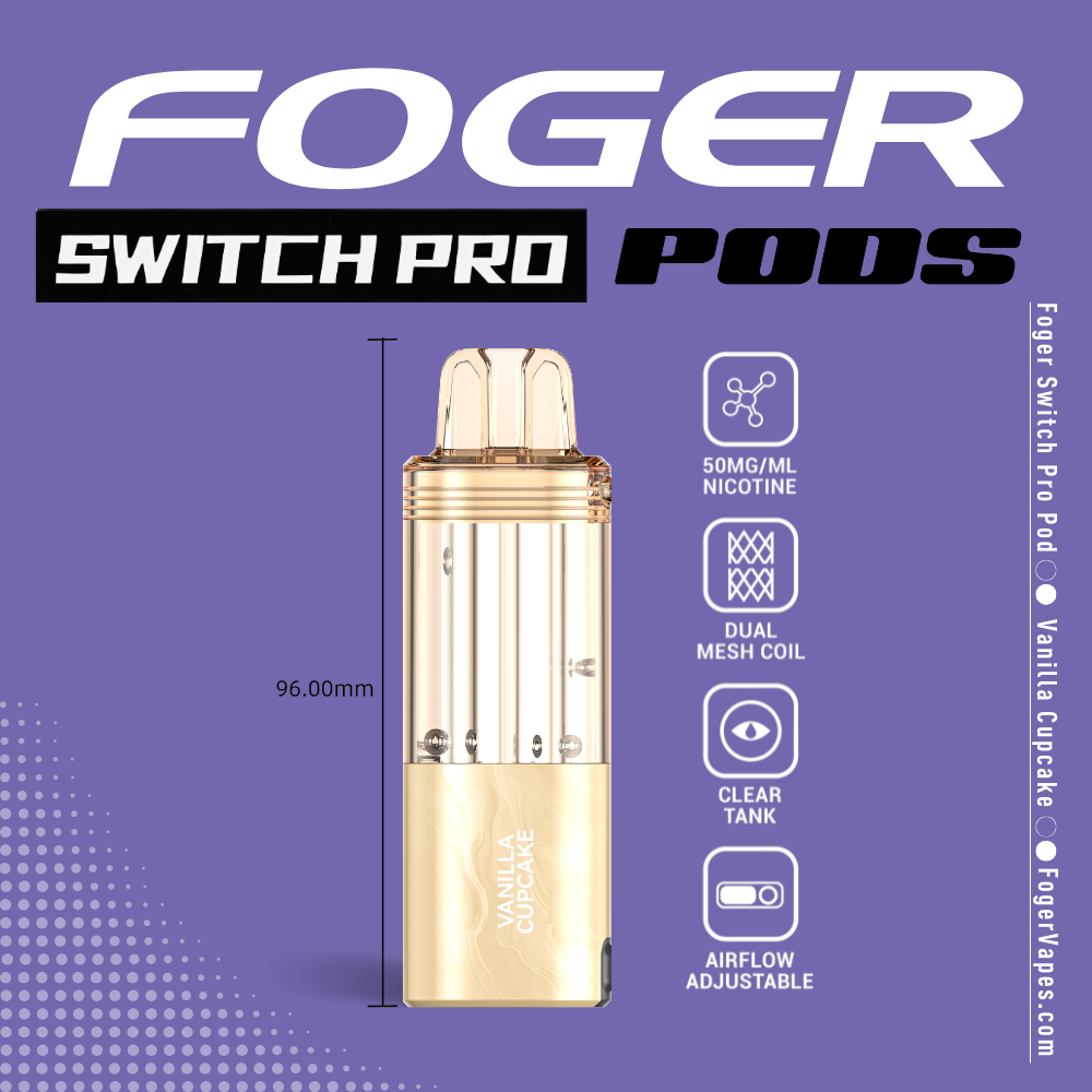 Foger Switch Pro Pod Vanilla Cupcake | 30K Puffs Foger Switch Pro Pod Vanilla Cupcake | 30K Puffs
