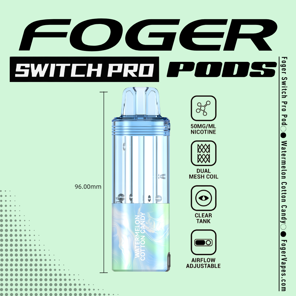 Watermelon Cotton Candy | Foger Switch Pro Pod 30K Puffs Watermelon Cotton Candy | Foger Switch Pro Pod 30K Puffs