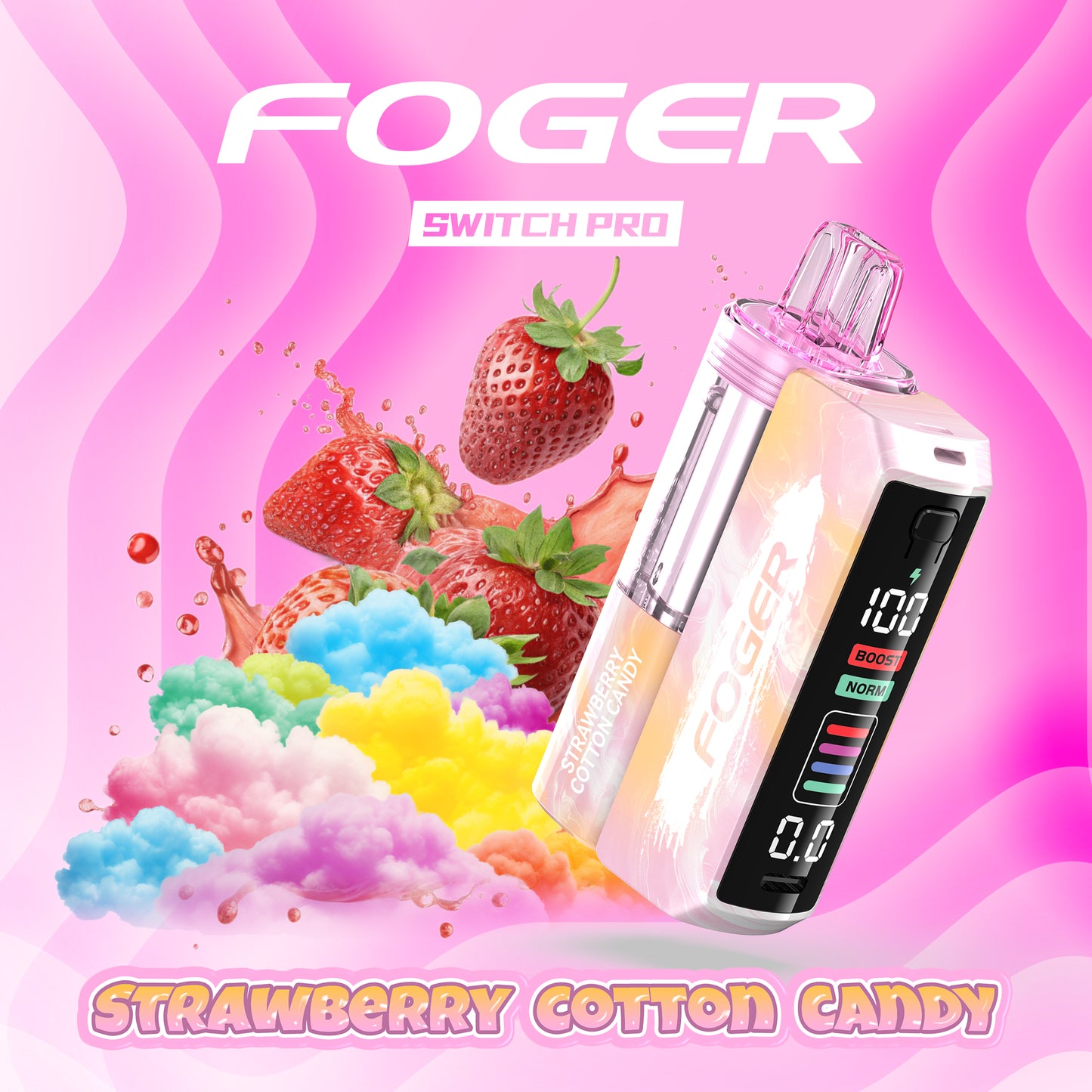 Strawberry Cotton Candy – Foger Switch Pro Kit | 30K Puffs