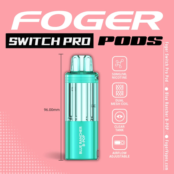 Shop Foger Switch Pro Pod: Blue Rancher 30K Puffs Now! Shop Foger Switch Pro Pod: Blue Rancher 30K Puffs Now!