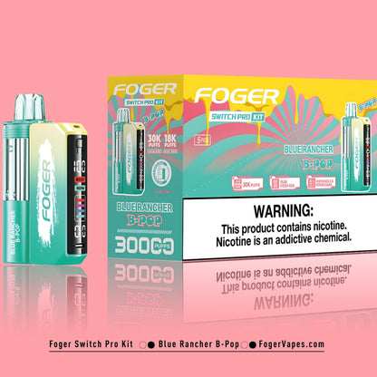 b pop foger flavor Foger Switch Pro Kit: 30K Puffs of Blue Rancher Flavor
