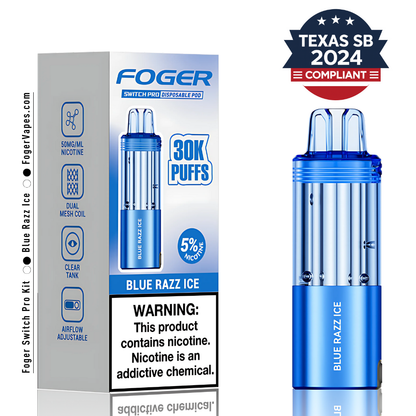 Blue Razz Ice – Texas Compliant Switch Pro Pod – Built in USA