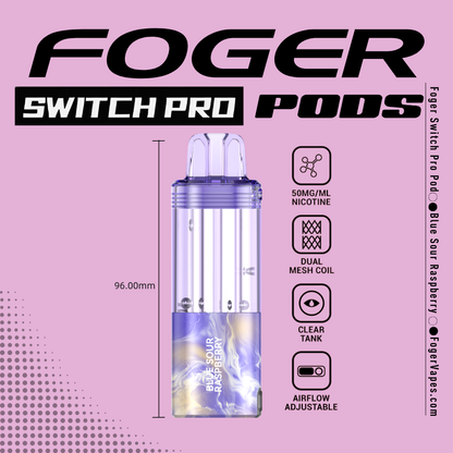 Blue Sour Raspberry Foger Switch Pro Pod | 30K Puffs