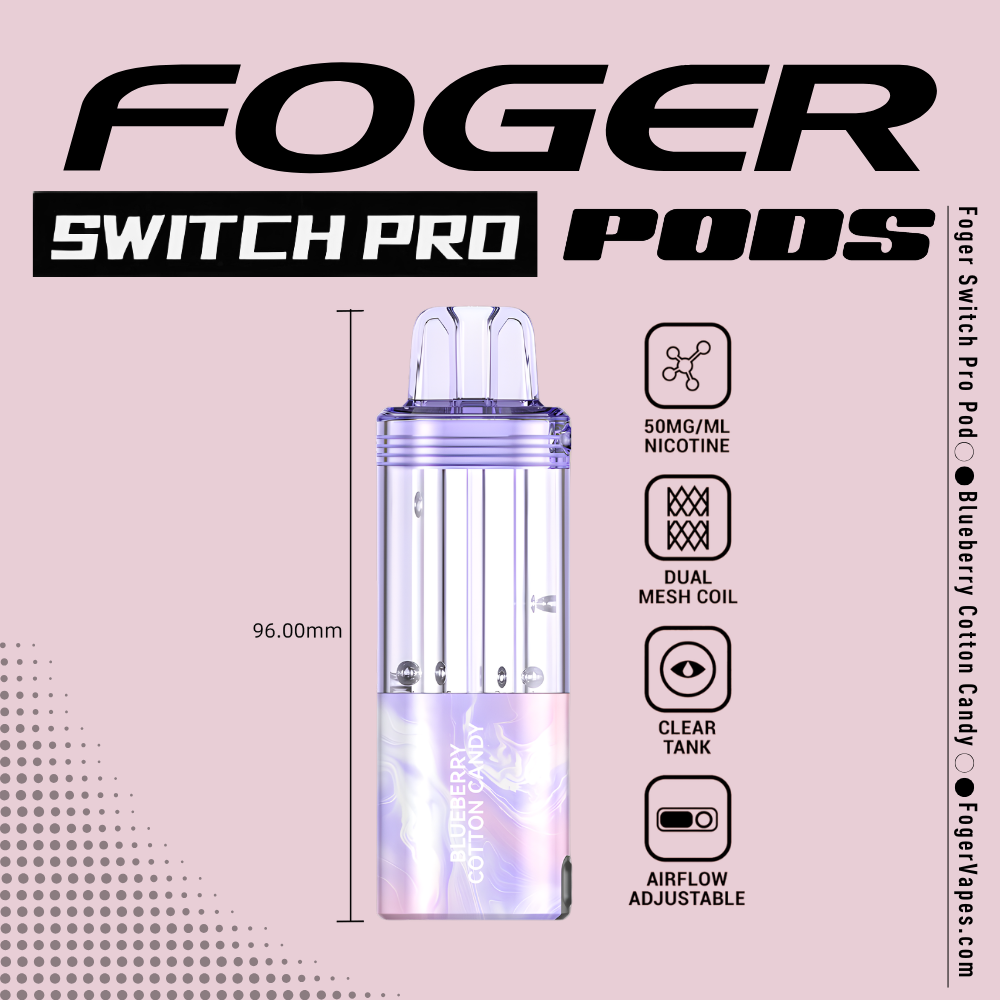 Blueberry Cotton Candy – Foger Switch Pro Pod | 30K Puffs