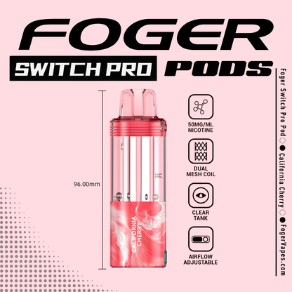 California Cherry – Foger Switch Pro Pod | 30K Puffs