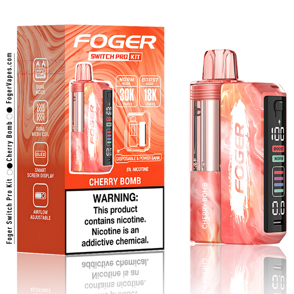 foger vape cherry lemon Switch Pro Kit – Bomb Nicotine:20 MG Foger BIT 35K 35000 best e-liquid flavors for VUSE SOLO
