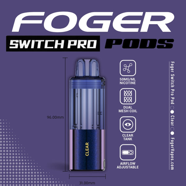 Clear Foger Switch Pro Pod 30K Puffs Clear Foger Switch Pro Pod 30K Puffs