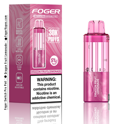 Foger Switch Pro Pod Dragon Fruit Lemonade | 30K Puffs Foger Switch Pro Pod Dragon Fruit Lemonade | 30K Puffs
