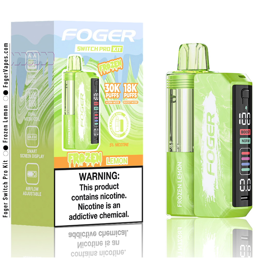 Foger Vape Green Lightning Bolt Flashing Foger Switch Pro 30K Disposable  Vape Kit .98 Fogger disposable green lightning symbol flashing when idle. :  r/Vaping