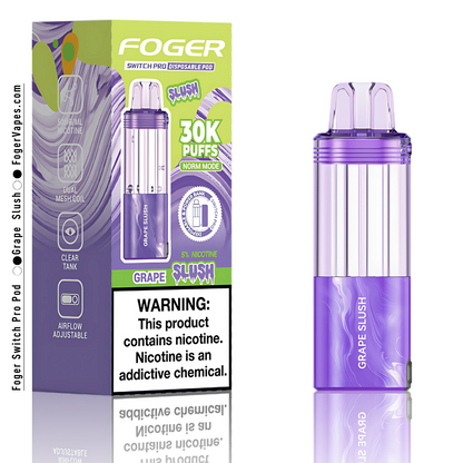 Grape Slush Foger Switch Pro Pod 30K Puffs Grape Slush Foger Switch Pro Pod 30K Puffs