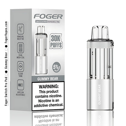 Gummy Bear Foger Switch Pro Pods: 30K Puffs of Sweet Fun Gummy Bear Foger Switch Pro Pods: 30K Puffs of Sweet Fun