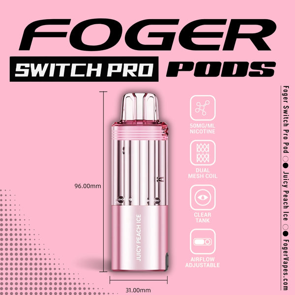 Juicy Peach Ice Pods – 30K Puffs of Sweet & Cool Vaping