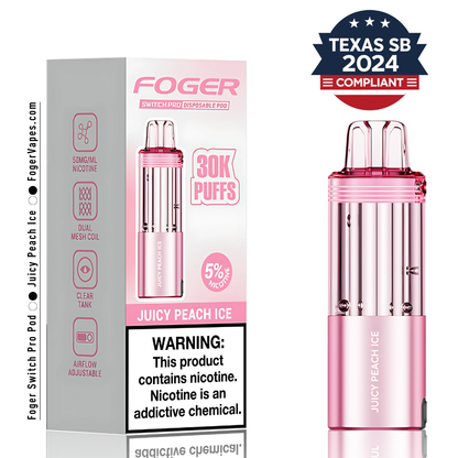 Juicy Peach Ice Texas Compliant Switch Pro Pod – Built in USA