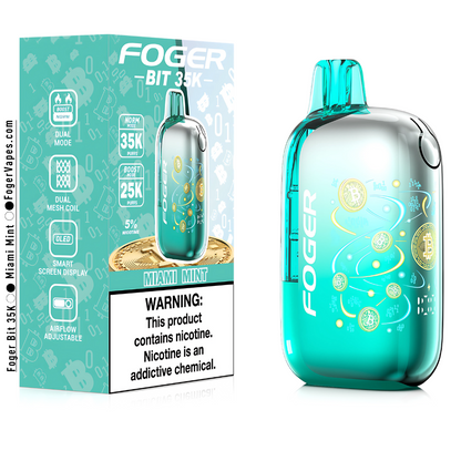 foger vape mint Miami Mint Foger Bit 35K: Vape with Refreshing Flavor
