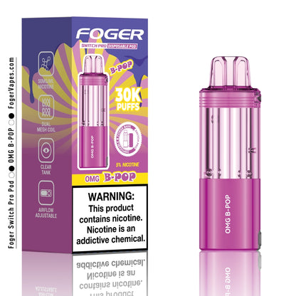 Foger Vapes: Discover OMG B-POP Switch Pro Pod 30K Puffs Foger Vapes: Discover OMG B-POP Switch Pro Pod 30K Puffs