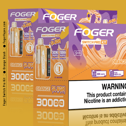 Orange Slush Foger Switch Pro: 30K Puffs of Flavor Orange Slush Foger Switch Pro: 30K Puffs of Flavor
