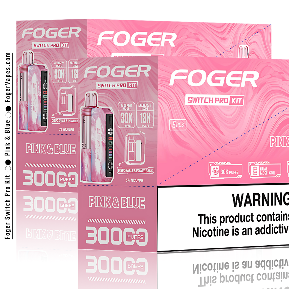 Pink & Blue – Foger Switch Pro Kit | 30K Puffs