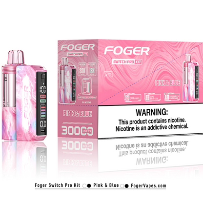 Foger Switch Pro Kit Pink & Blue | 30K Puffs Foger Switch Pro Kit Pink & Blue | 30K Puffs