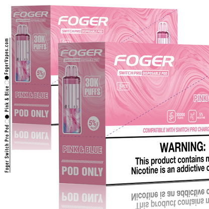 Foger Switch Pro Pod Pink & Blue | 30K Puffs Foger Switch Pro Pod Pink & Blue | 30K Puffs