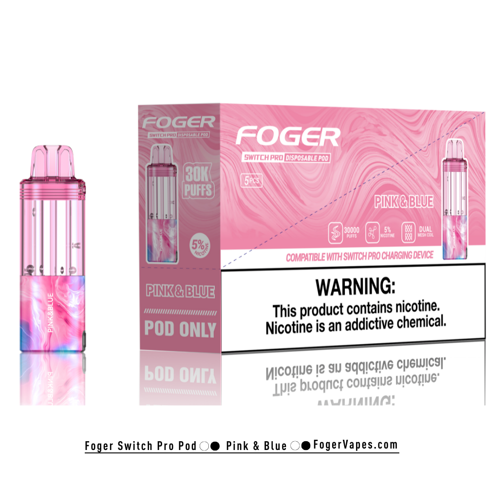 Pink & Blue – Foger Switch Pro Pod | 30K Puffs