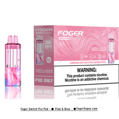 Pink & Blue – Foger Switch Pro Pod | 30K Puffs