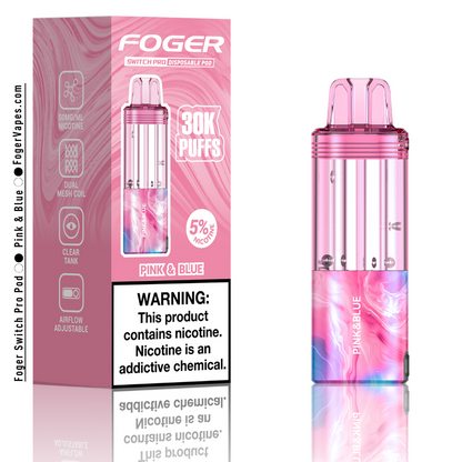 Foger Switch Pro Pod Pink & Blue | 30K Puffs Foger Switch Pro Pod Pink & Blue | 30K Puffs