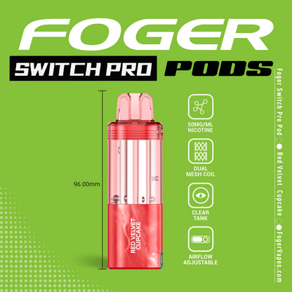 Red Velvet Cupcake – Foger Switch Pro Pod | 30K Puffs