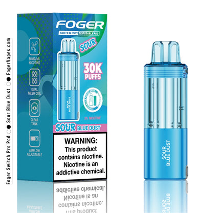 Foger Vapes Sour Blue Dust Switch Pro Pod - 30K Puffs Foger Vapes Sour Blue Dust Switch Pro Pod - 30K Puffs