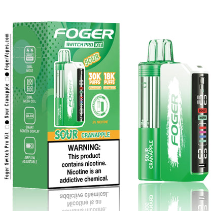 Explore the Sour Cranapple Foger Switch Pro Kit: 30K Puffs Explore the Sour Cranapple Foger Switch Pro Kit: 30K Puffs