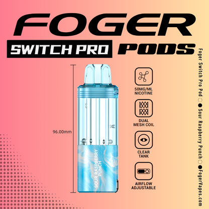 Sour Raspberry Punch – Foger Switch Pro Pod | 30K Puffs