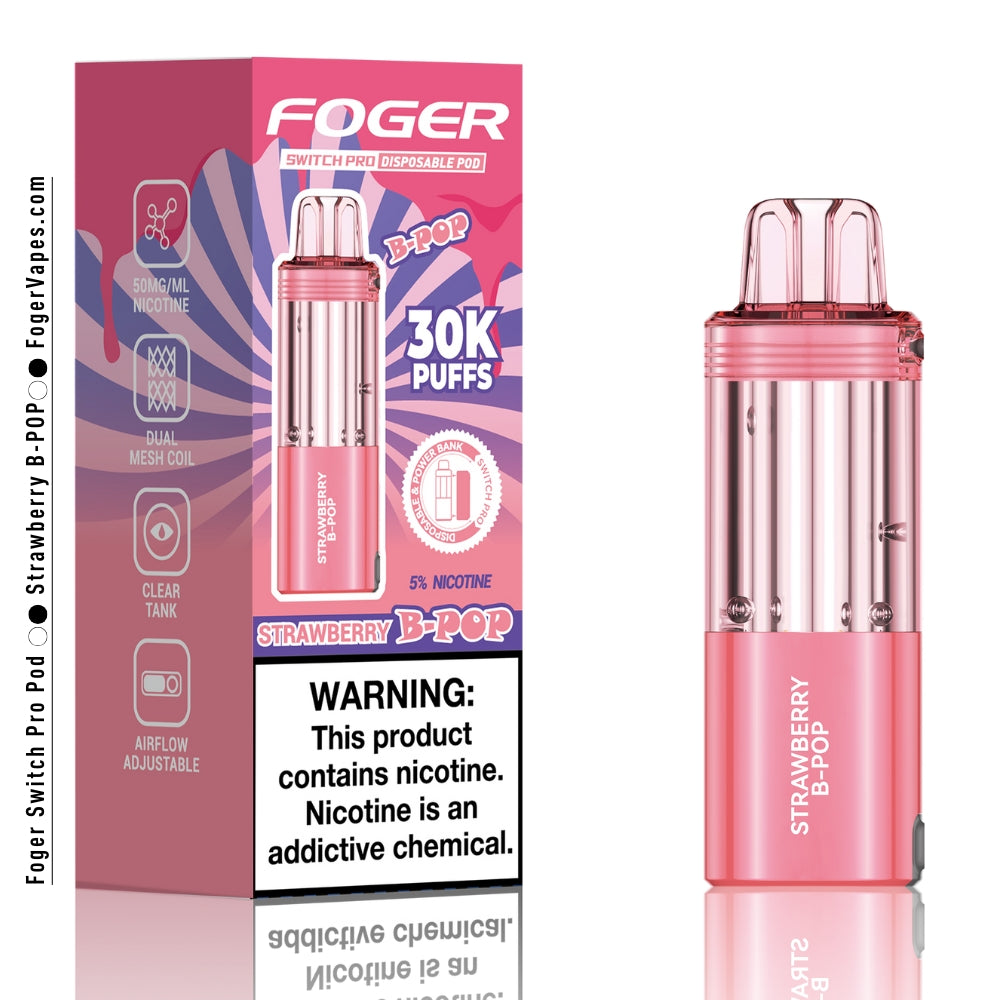 Strawberry B-POP Foger Switch Pro Pod 30K Puffs