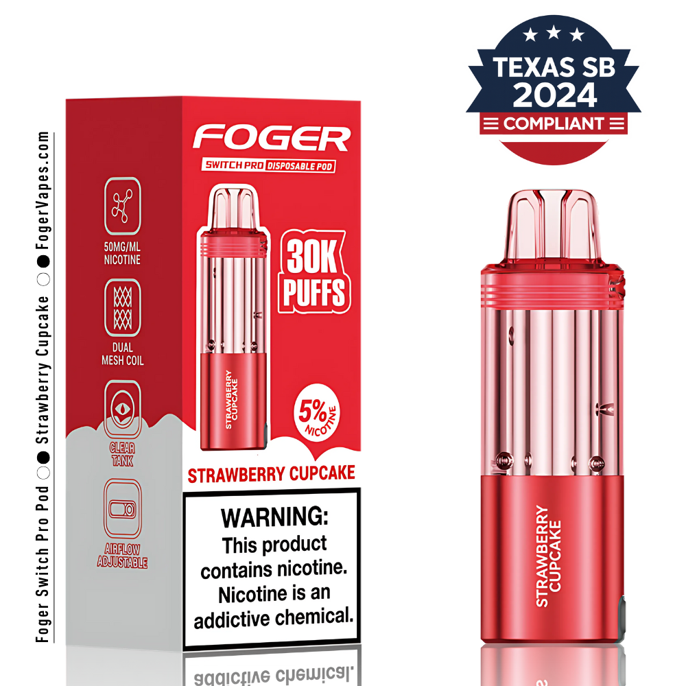 Strawberry Cupcake Texas Compliant Switch Pro Pod – Built in USA
