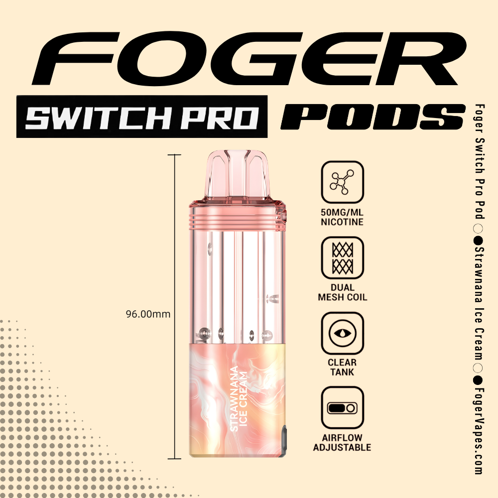 Strawnana Ice Cream – Foger Switch Pro Pod | 30K Puffs