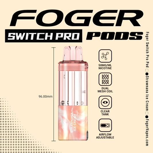 Strawnana Ice Cream – Foger Switch Pro Pod | 30K Puffs