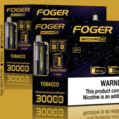 Discover Tobacco Foger Switch Pro Kit: 30K Bold Puffs Discover Tobacco Foger Switch Pro Kit: 30K Bold Puffs